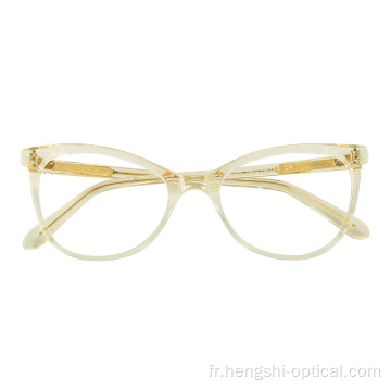 2023 Eyewear Clean Lens pliable Oeil Oeil Glass Eyeglass de verres acétate Frames